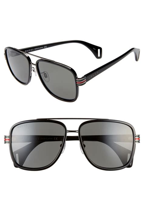 gucci square acetate optical glasses|gucci 58mm polarized aviator sunglasses.